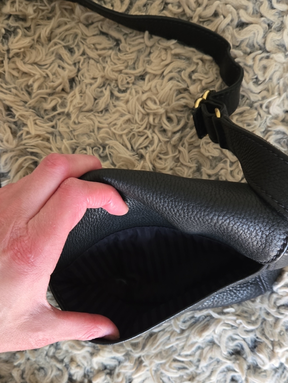 Coach Full-grain Leather Black Mini Crossbody Bag. Made In The USA. - Picture 9 of 11
